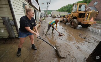 En Westernport, las lluvias inundaron