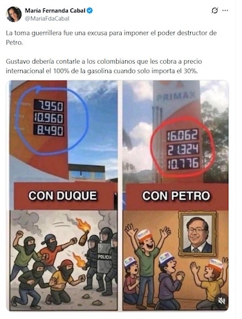 María Fernanda Cabal, senadora, recordó