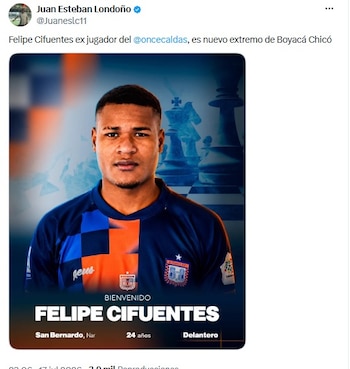 Felipe Cifuentes usará terno