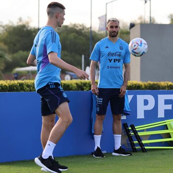 Juan Foyth y Germán Pezzella