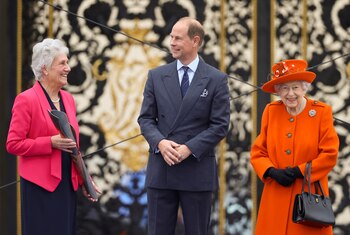 Britain's Queen Elizabeth, Prince Edward,