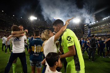 Andrada junto a su familia