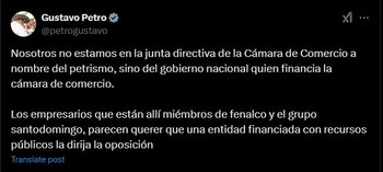 Gustavo Petro acusó a la