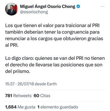 Este es el supuesto tuit