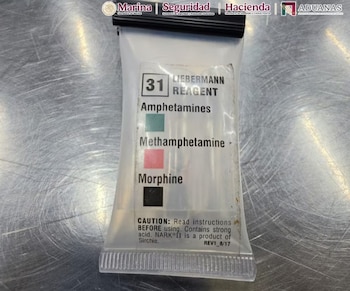 Confiscan en el AICM morfina y otras sustancias químicas ilícitas a un pasajero que venía de Miami. Marina
