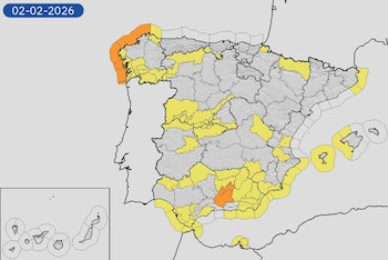 Mapa de alerta meteorológico para