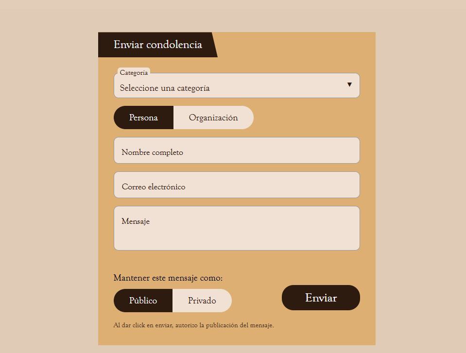 Libro digital de condolencias para el papa Francisco. (Captura de pantalla)