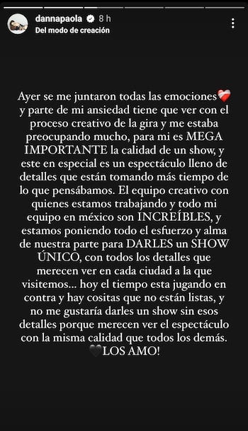 Danna confesó que los repentinos