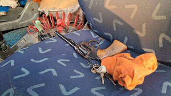 El revólver que le descubrieron