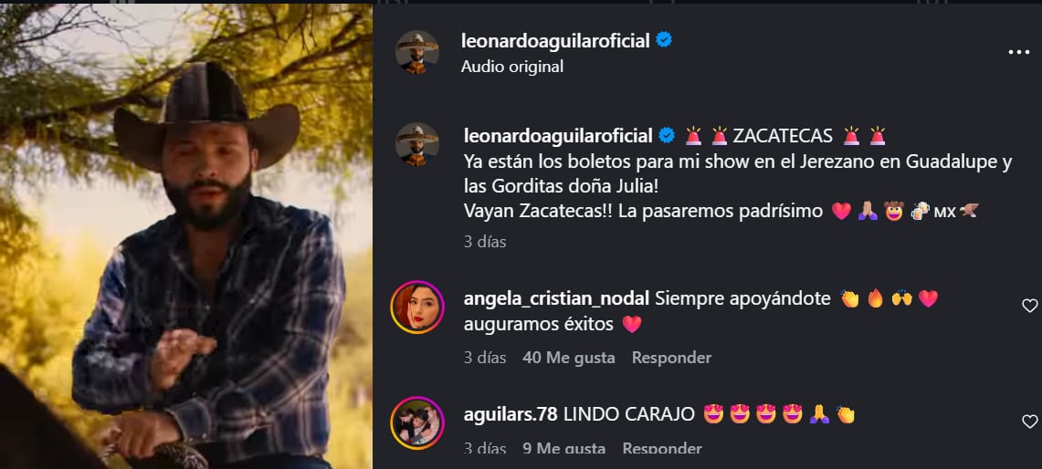 El concierto que Leonardo Aguilar ofreció el 16 de mayo en Zacatecas se convirtió en tendencia en redes sociales desde su promoción. (Instagram)