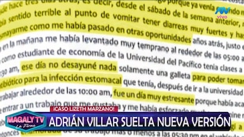 Familia de Lizeth Marzano cuestiona nueva versión de Adrián Villar y espera decisión clave en noviembre. Captura: Magaly TV La Firme.
