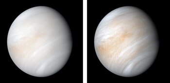 Foto de archivo: El Mariner 10 de la NASA captura esta imagen el 7 de febrero de 1974 en la que se observa una vista de Venus, de un tamaño cercano a la Tierra, envuelto en una densa capa de nubes. NASA/JPL-Caltech via REUTERS
