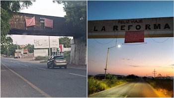 Las narcomantas aparecieron a primeras horas de este 11 de octubre. (Especial)