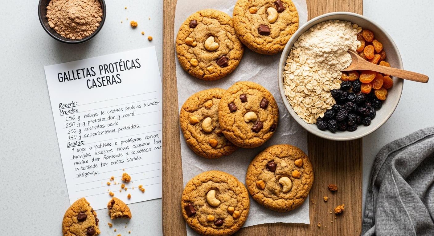 Estas galletas proteicas ofrecen una textura suave en el centro, gracias al cuidado en el horneado, y resultan ideales para acompañar café o leche. - (Imagen Ilustrativa Infobae)