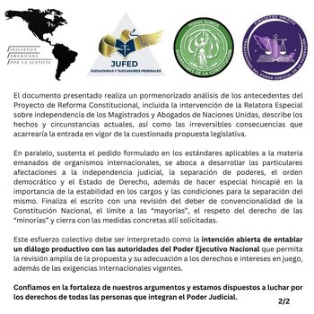 Comunicado en conjunto de las