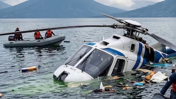 Terror sobre el Lago de Atitlán: un helicóptero se desploma en Guatemala con siete personas a bordo, dos siguen desaparecidos