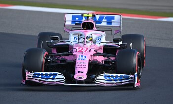 Nico Hulkenberg terminó último en la clasificación del Gran Premio de Eifel a bordo del Racing Point de Lance Stroll (REUTERS/Ina Fassbender)