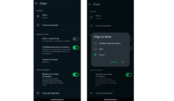WhatsApp ofrece dos temas en