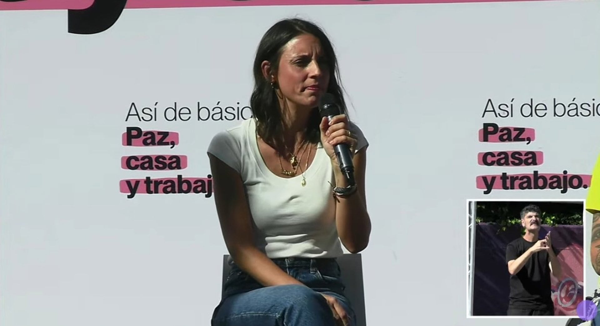 10/10/2026 La secretaria política de Podemos, Irene Montero, durante su intervención en el acto