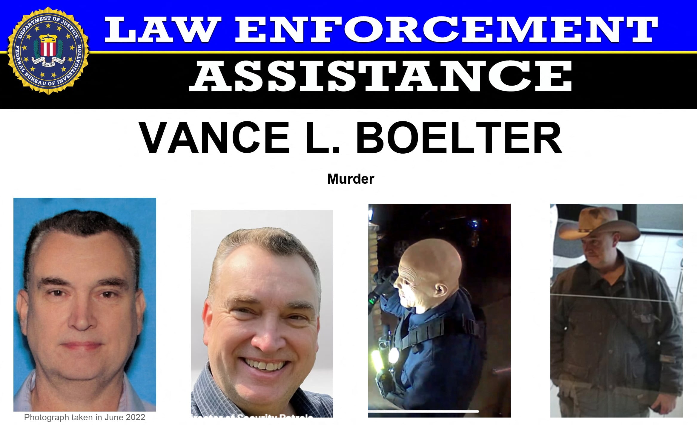El FBI ofrece hasta 50.000 dólares por información que lleve a la captura de Boelter (FBI/Handout via REUTERS)