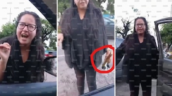 Mujer es bautiza en redes como ‘Lady Martillo’ al golpear auto tras choque en CDMX