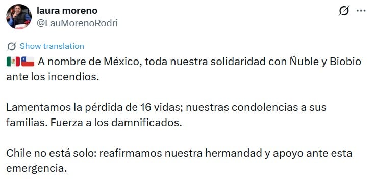 La embajadora Laura Moreno Rodríguez reiteró el compromiso de México con la protección de sus connacionales en Chile.