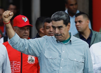Nicolás Maduro durante un acto