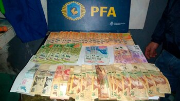 Parte del dinero secuestrado