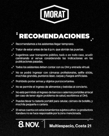 Recomendaciones para ir al concierto
