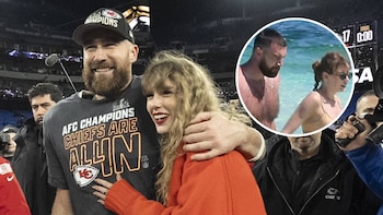 La pareja se mostró cariñosa