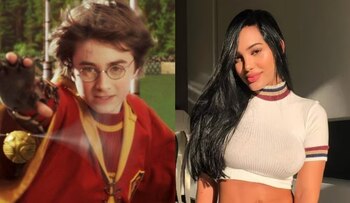 Andrea Valdiri se refirió de manera errónea a Harry Potter - crédito captura de pantalla de Warner Bros. Pictures y @andreavaldirisos/Instagram
