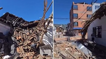 Desastres que causó el terremoto en Ronaldillo, Valle del Cauca - crédito @LAMONJACALI/X
