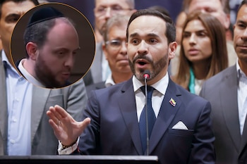 Rabino, pastor y sacerdote estuvieron en la posesión de Abelardo de la Espriella - crédito Reuters