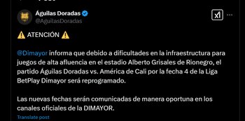 El cuadro de Rionegro informó