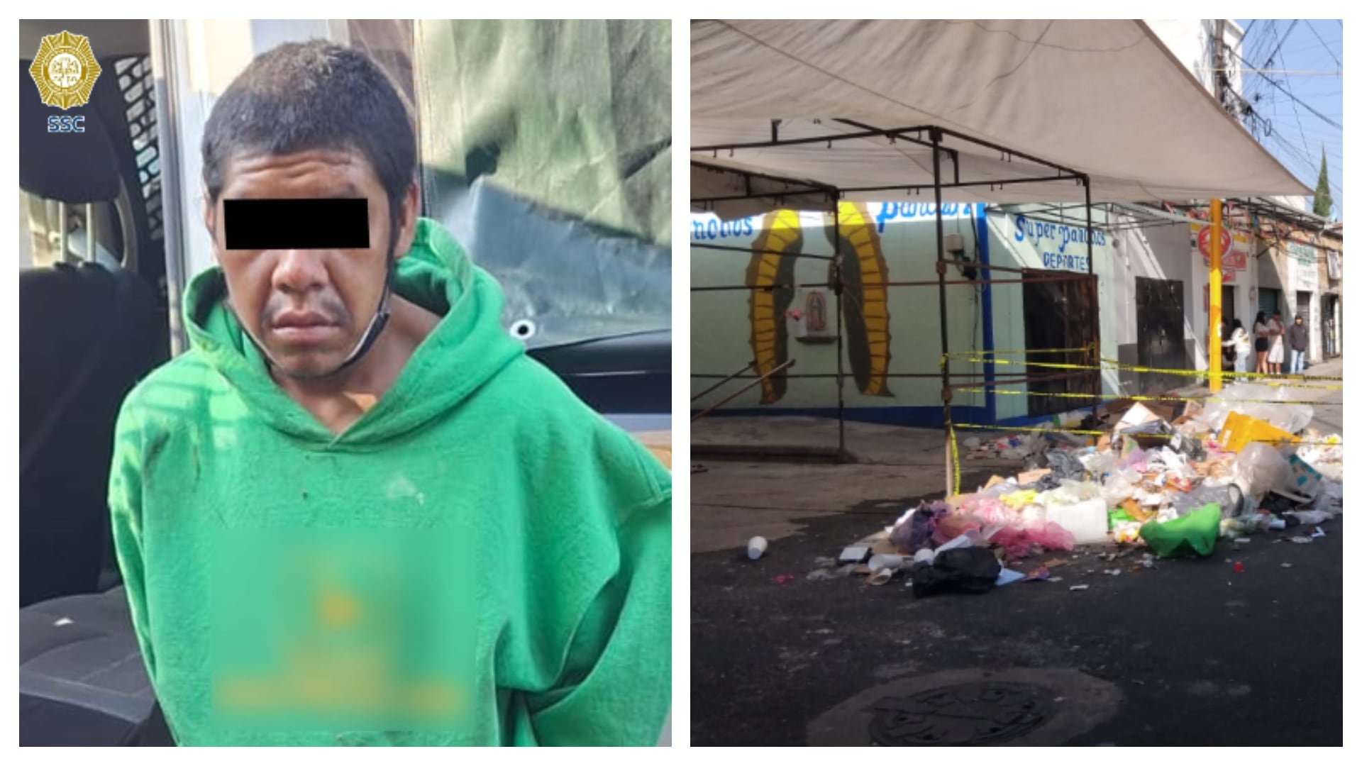 Hallan un cadáver embolsado entre basura en Tepito: detuvieron al hombre que lo arrojó