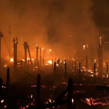 El incendio se originó en