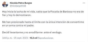 El hijo de Gustavo Petro