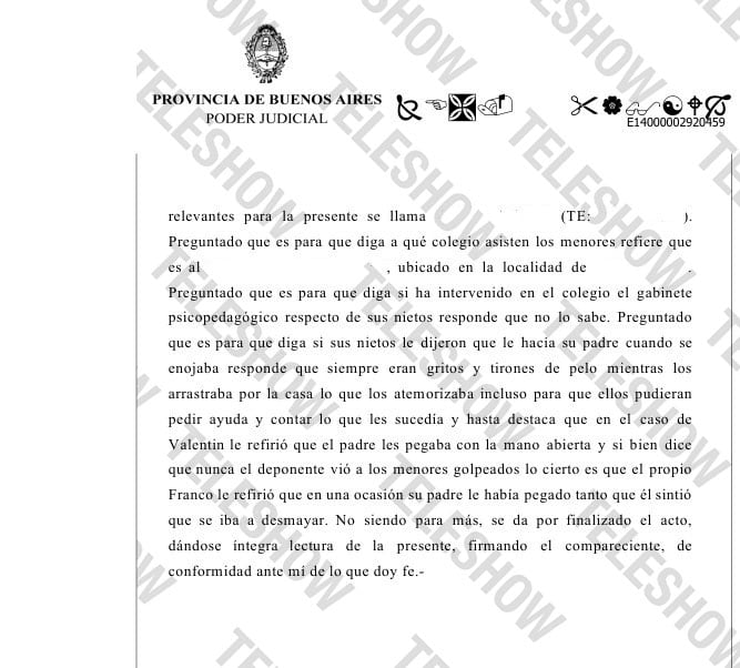 La parte más dura de la declaración de Gustavo Yankelevich en 2015