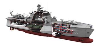 Modelo conceptual del buque. Crédito: