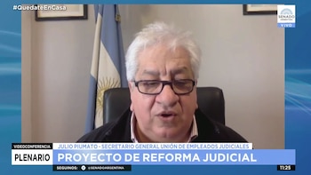 Julio Piumato, este miércoles durante