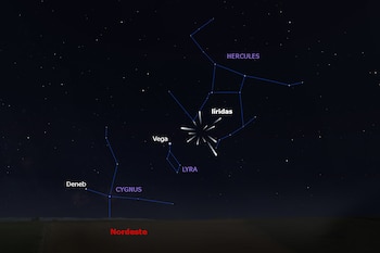 El 'radiante' de las líridas. (IGN)