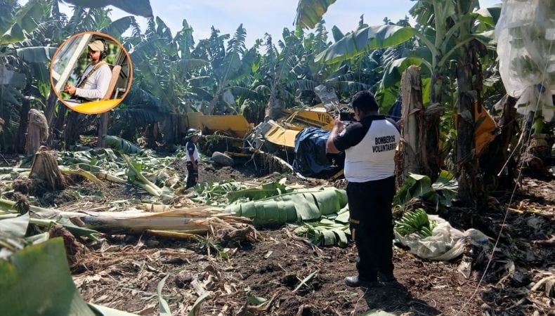La aeronave Thursh TG-BUA, especializada en fumigación agrícola, se desplomó durante una operación de aspersión, según confirmó la DGAC. (Cortesía: Redes sociales)