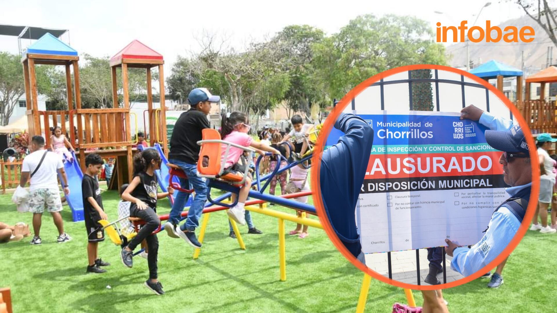 Parque en Chorrillos es cerrado por riesgos para niños y familias