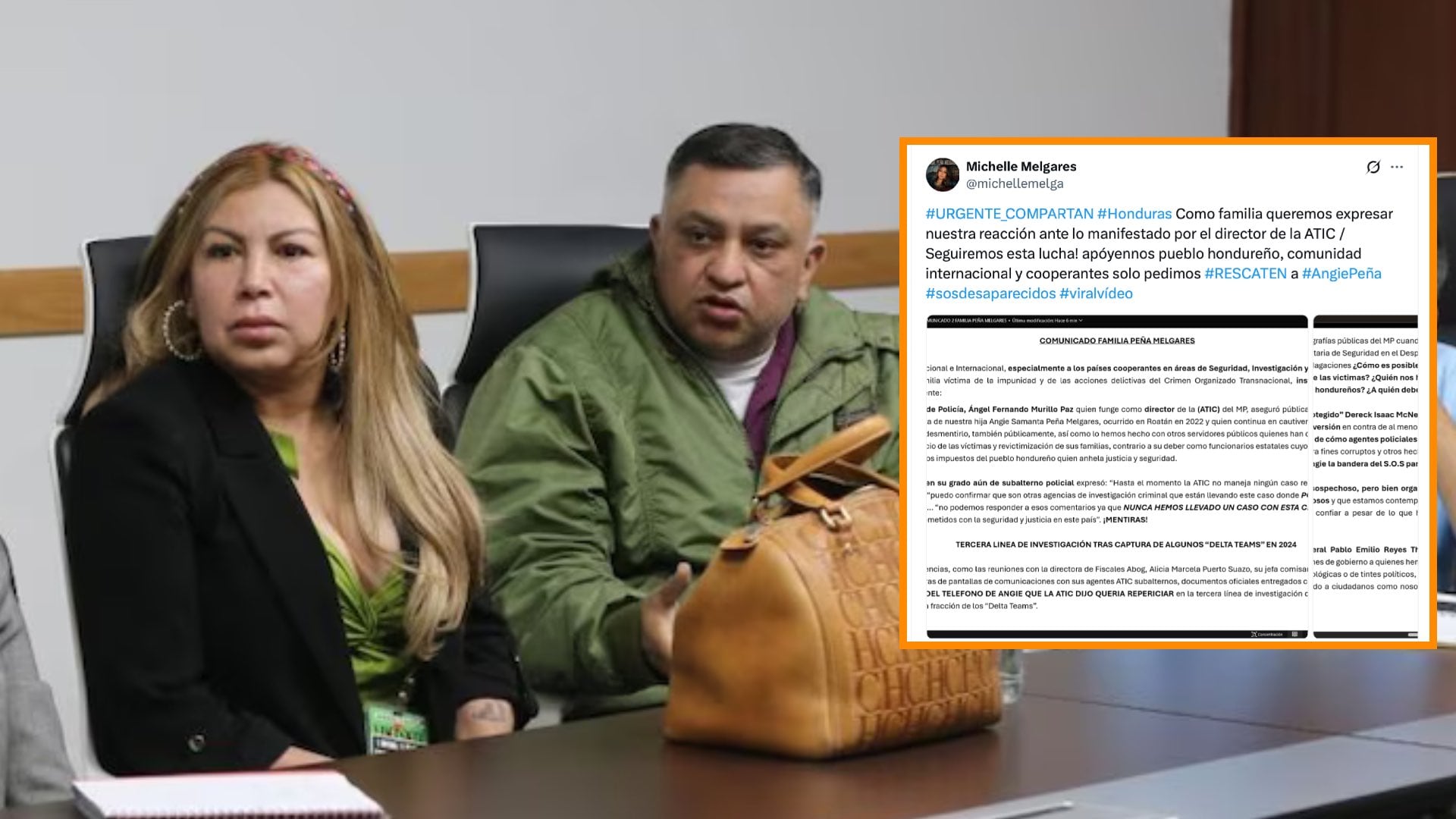 La familia de Angie Peña rechazó públicamente la versión ofrecida por el director de la ATIC. (FOTO: Infobae)