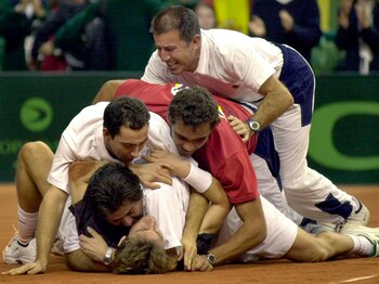 El equipo español de tenis