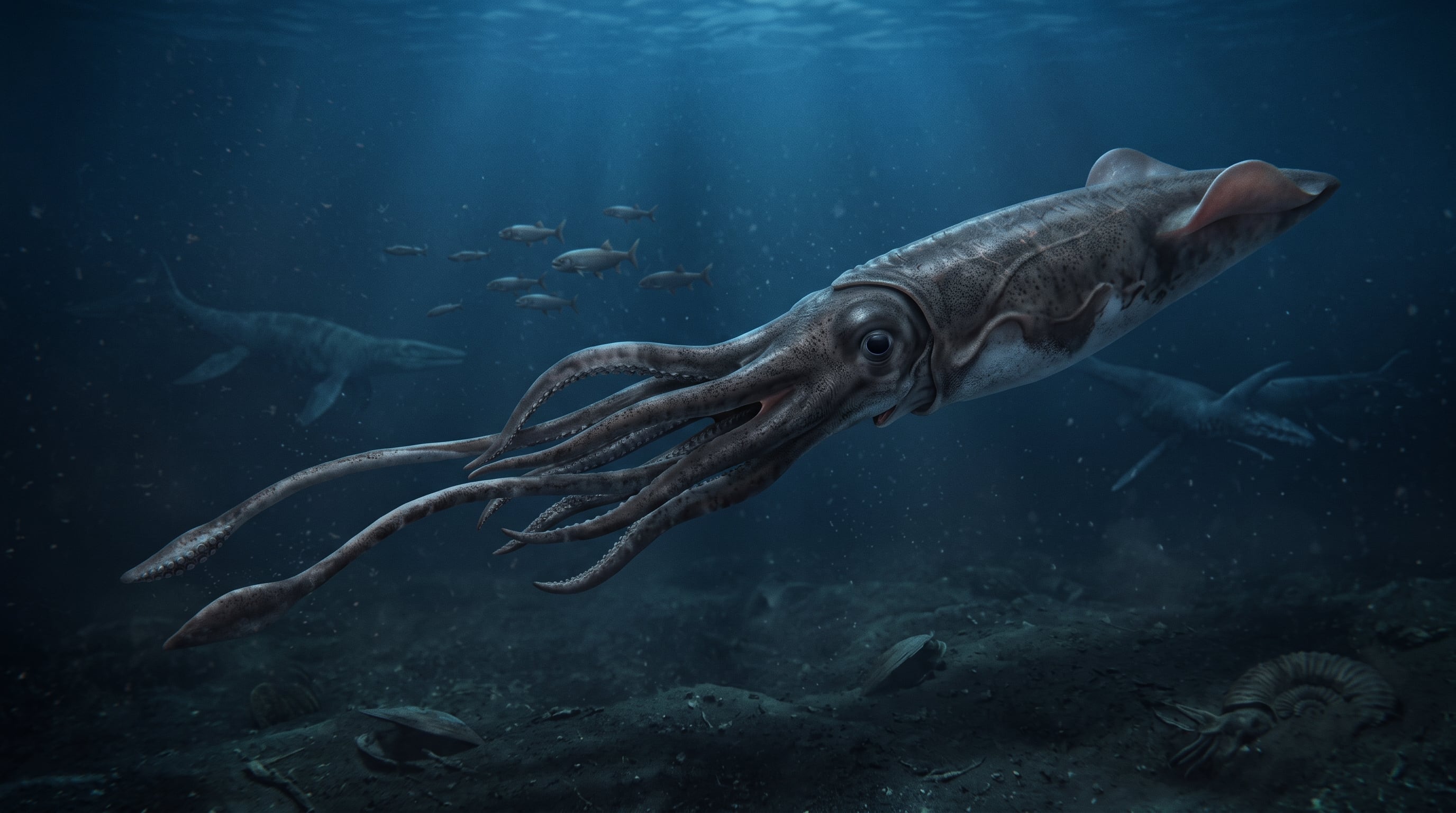 Las mandíbulas fósiles halladas en Japón y Canadá permitieron estimar el tamaño de antiguos cefalópodos (Imagen Ilustrativa Infobae)