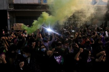 Integrantes de colectivas feministas