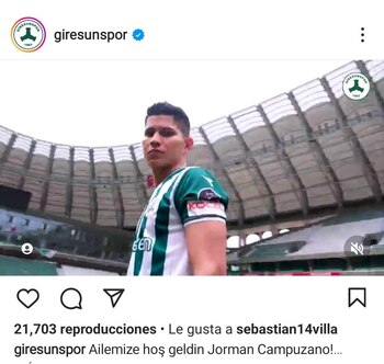 El colombiano llega cedido desde