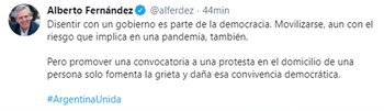 twitter alberto fernandez y rossi