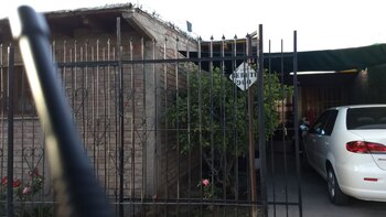 Una de las casas allanadas